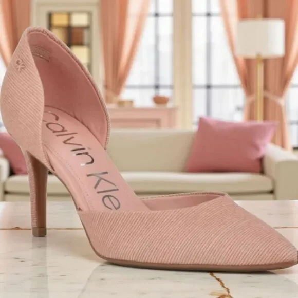 NEW- Calvin Klein Women's Pink Heels - Picture 5 of 8